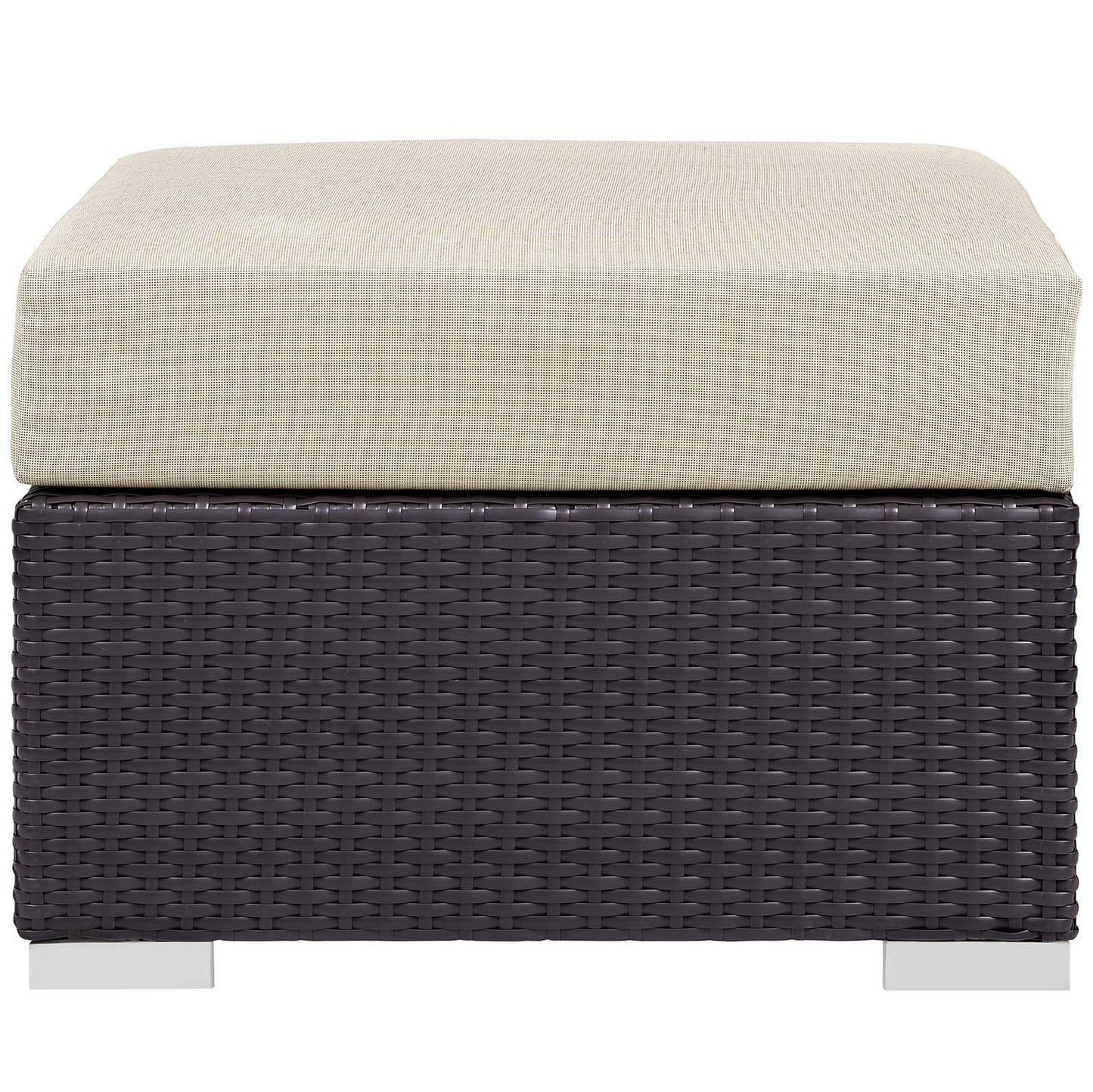 Convene 5 Piece Set Outdoor Patio with Fire Pit, Fabric Rattan Wicker, Beige, 17603