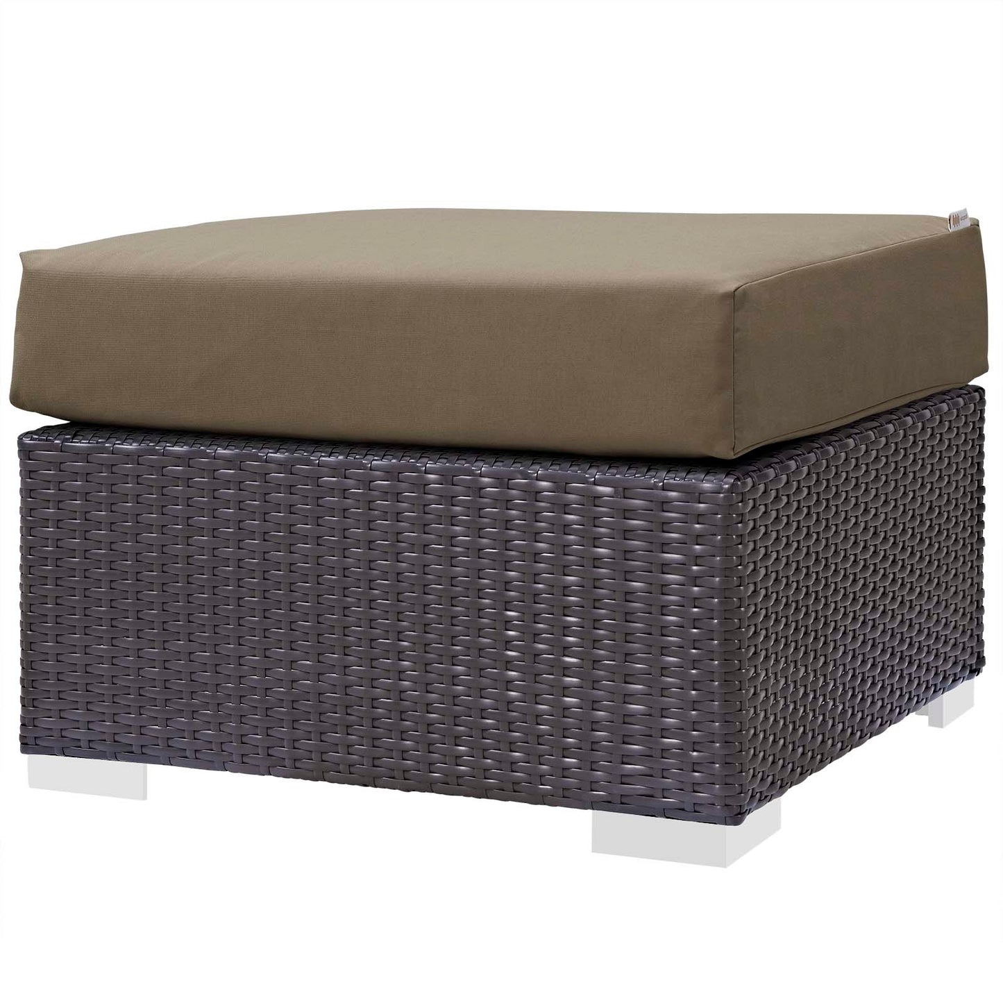 Convene 5 Piece Set Outdoor Patio with Fire Pit, Fabric Rattan Wicker, Light Brown, 17604