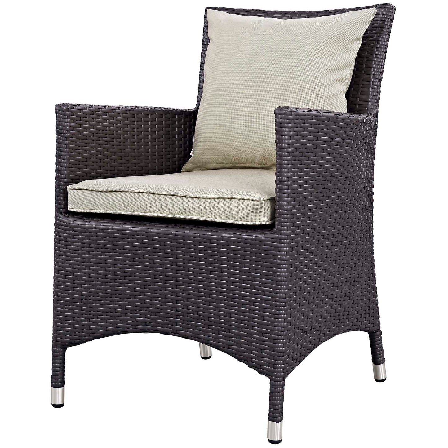 Convene 3 Piece Set Outdoor Patio with Fire Pit, Fabric Rattan Wicker, Beige, 17899