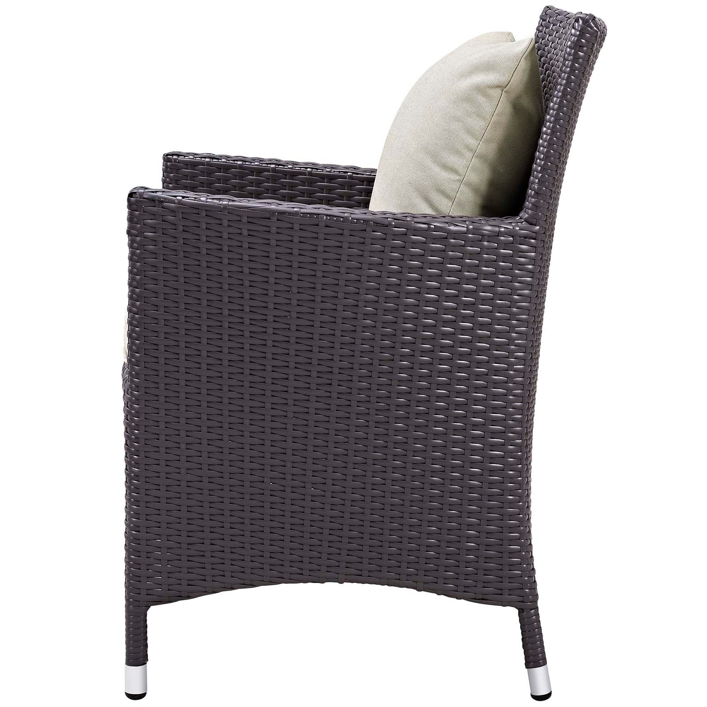 Convene 3 Piece Set Outdoor Patio with Fire Pit, Fabric Rattan Wicker, Beige, 17899