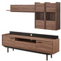 Visionary 2 Piece Entertainment Center, Wood, Natural Walnut Black, 17904