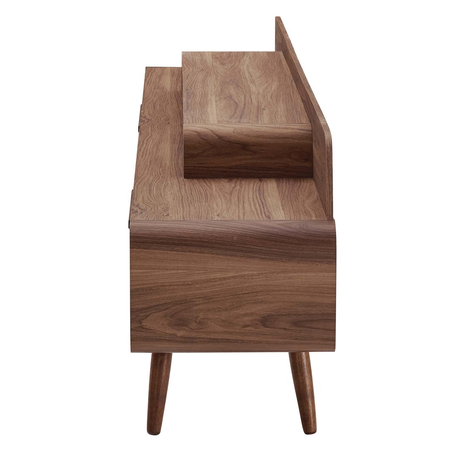 Omnistand 2 Piece Entertainment Center, Wood, Natural Walnut Gray Grey, 17905