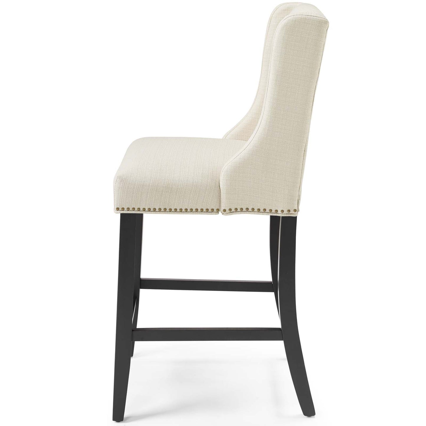 Baron Upholstered Fabric Counter Stool, Fabric, Wood, Beige, 18320