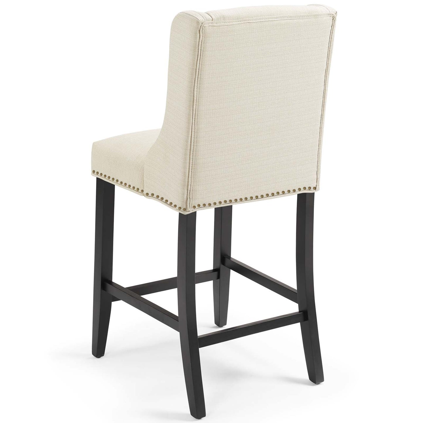 Baron Upholstered Fabric Counter Stool, Fabric, Wood, Beige, 18320