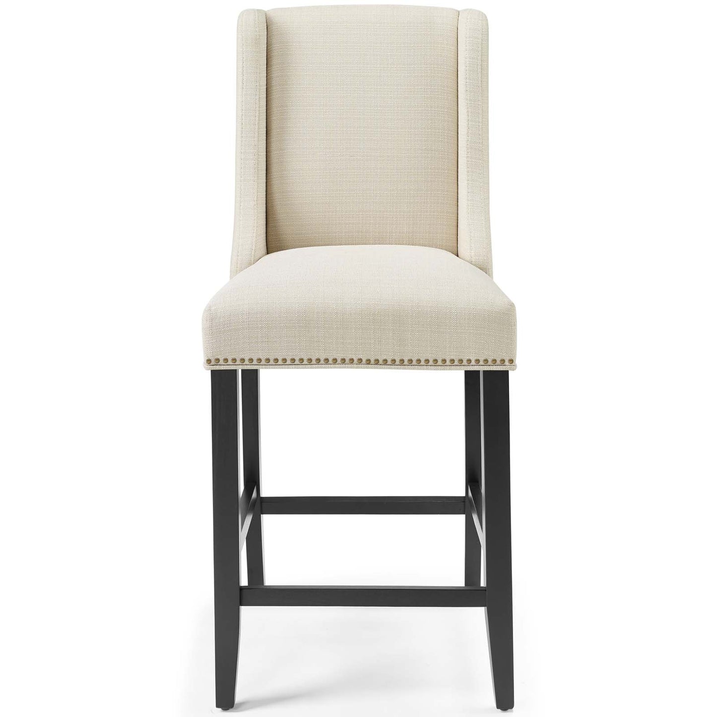 Baron Upholstered Fabric Counter Stool, Fabric, Wood, Beige, 18320