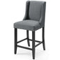 Baron Upholstered Fabric Counter Stool, Fabric, Wood, Grey Gray, 18321