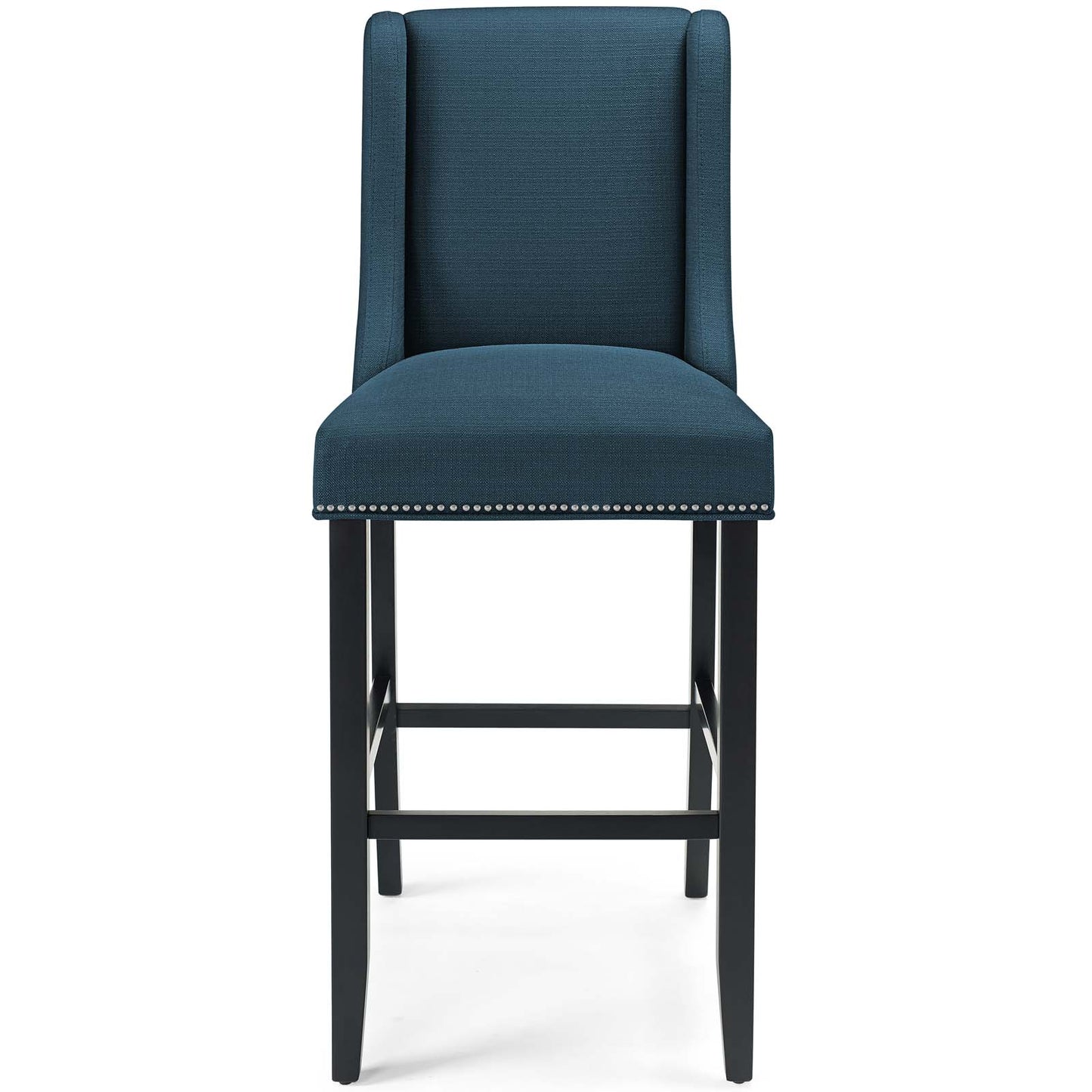 Baron Upholstered Fabric Bar Stool, Fabric, Wood, Navy Blue, 18325