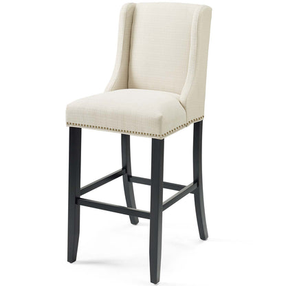 Baron Upholstered Fabric Bar Stool, Fabric, Wood, Beige, 18326