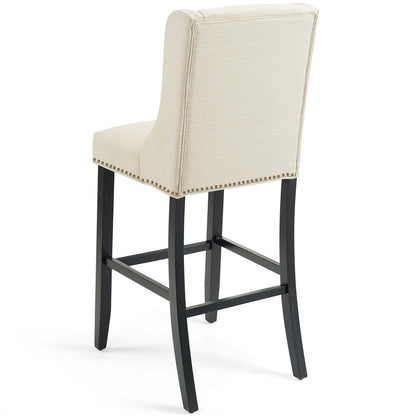 Baron Upholstered Fabric Bar Stool, Fabric, Wood, Beige, 18326
