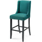 Baron Upholstered Fabric Bar Stool, Fabric, Wood, Teal Blue, 18329