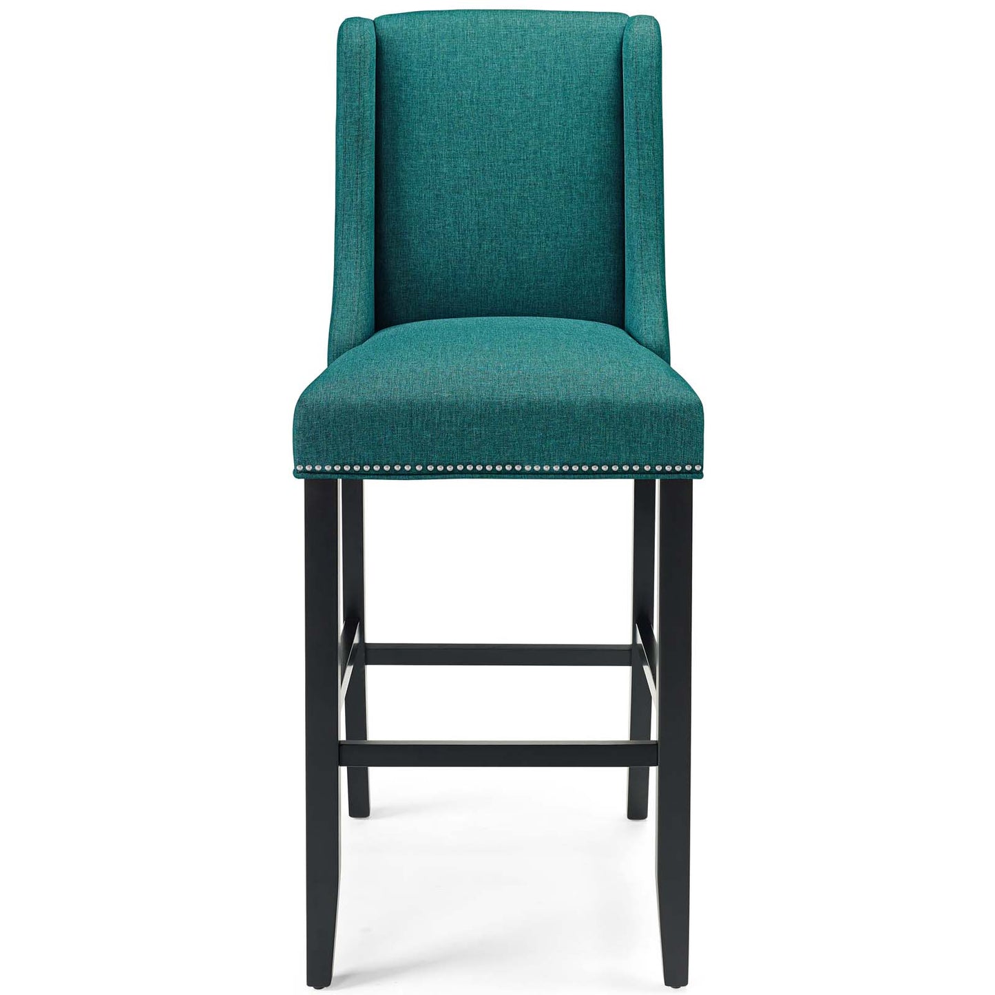 Baron Upholstered Fabric Bar Stool, Fabric, Wood, Teal Blue, 18329