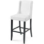 Baron Faux Leather Bar Stool, Faux Leather, Wood, White, 18330