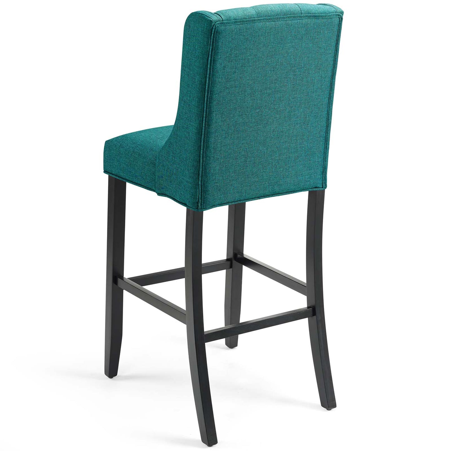 Baronet Tufted Button Upholstered Fabric Bar Stool, Fabric, Wood, Teal Blue, 18341