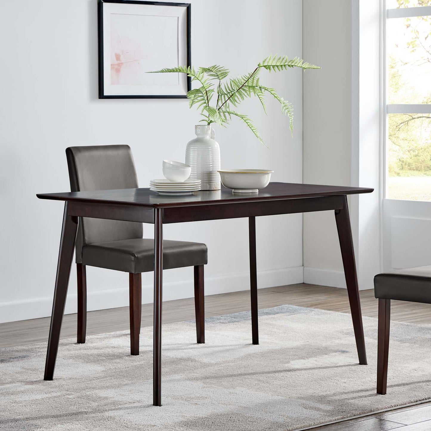Oracle 47" Rectangle Dining Table, Wood, Drak Brown, 18344
