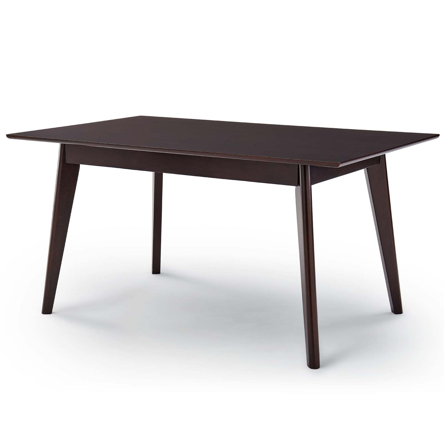 Oracle 59" Rectangle Dining Table, Wood, Drak Brown, 18345