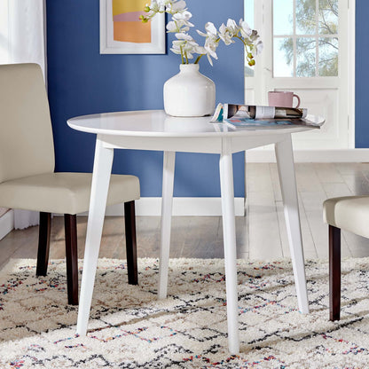 Vision 35" Round Dining Table, Wood, White, 18348
