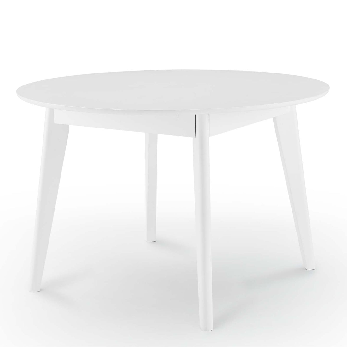 Vision 45" Round Dining Table, Wood, White, 18350