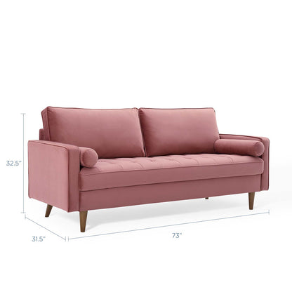 Valour Performance Velvet Sofa, Velvet, Pink, 18363