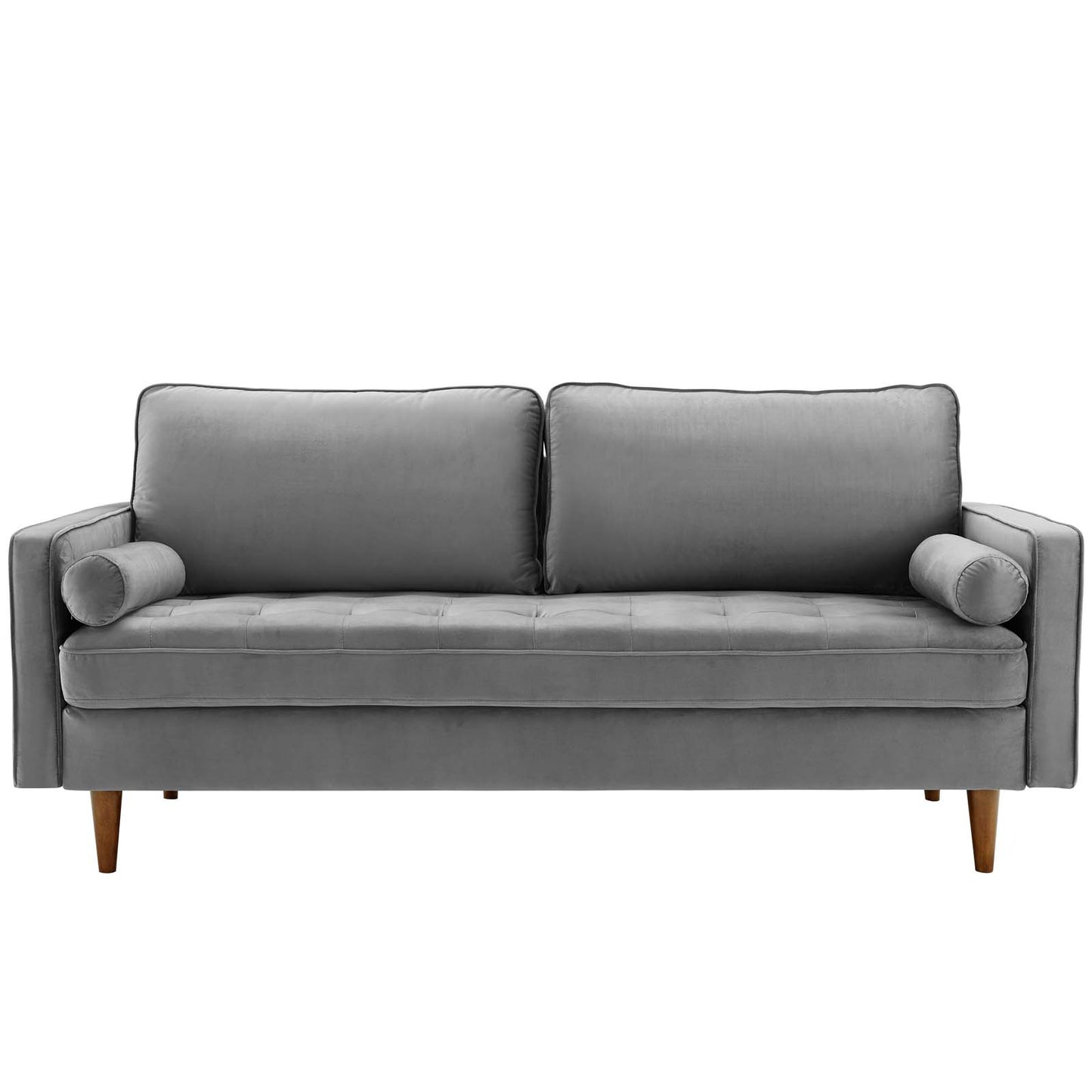 Valour Performance Velvet Sofa, Velvet Fabric, Grey Gray, 18081