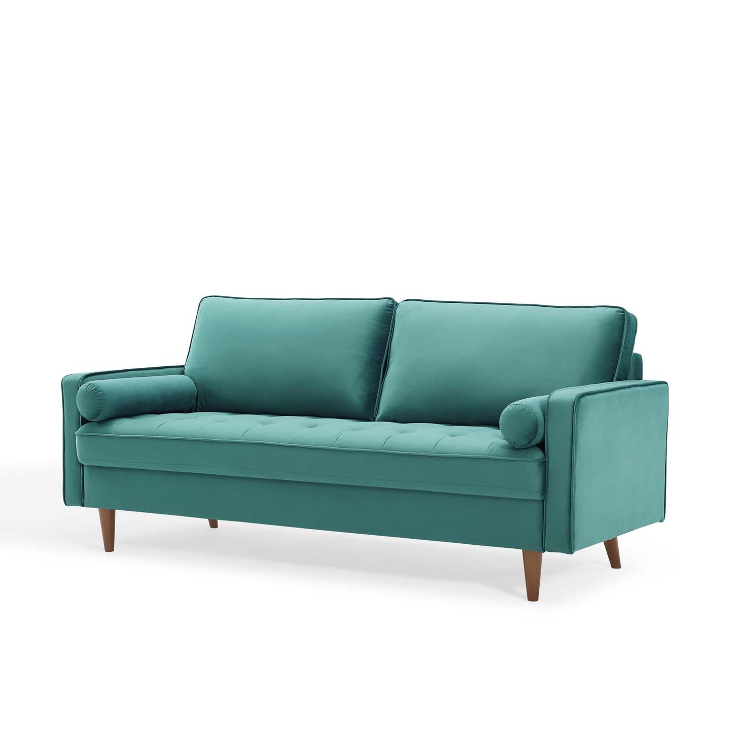 Valour Performance Velvet Sofa, Velvet, Teal Blue, 18366