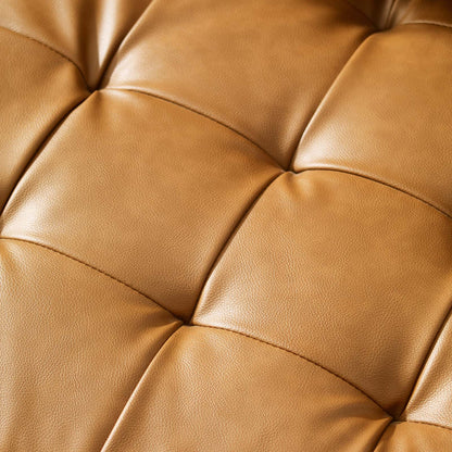 Valour Upholstered Faux Leather Sofa, Faux Leather, Tan Brown, 18083