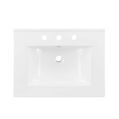 Cayman 24" Bathroom Sink, Ceramic, White, 18368