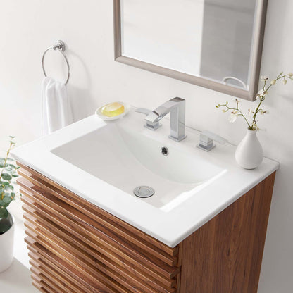 Cayman 24" Bathroom Sink, Ceramic, White, 18368