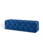 Amour 60" Tufted Button Entryway Performance Velvet Bench, Velvet, Blue Navy, 18379