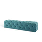 Amour 72" Tufted Button Entryway Performance Velvet Bench, Velvet, Blue, 18386