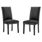 Parcel Performance Velvet Dining Side Chairs - Set of 2, Velvet, Wood, Dark Grey Gray, 18405
