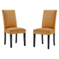 Parcel Performance Velvet Dining Side Chairs - Set of 2, Velvet, Wood, Brown, 18406