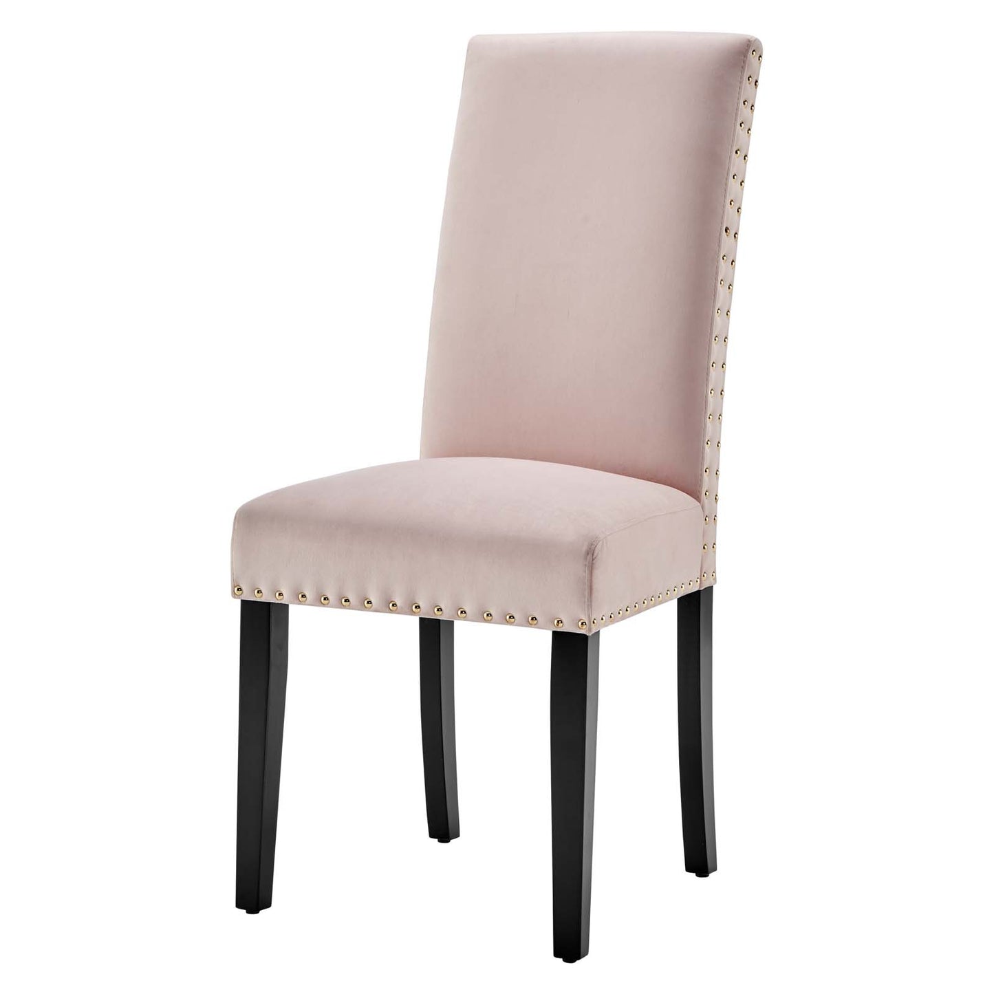 Parcel Performance Velvet Dining Side Chairs - Set of 2, Velvet, Wood, Pink, 18411