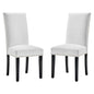 Parcel Performance Velvet Dining Side Chairs - Set of 2, Velvet, Wood, White, 18413
