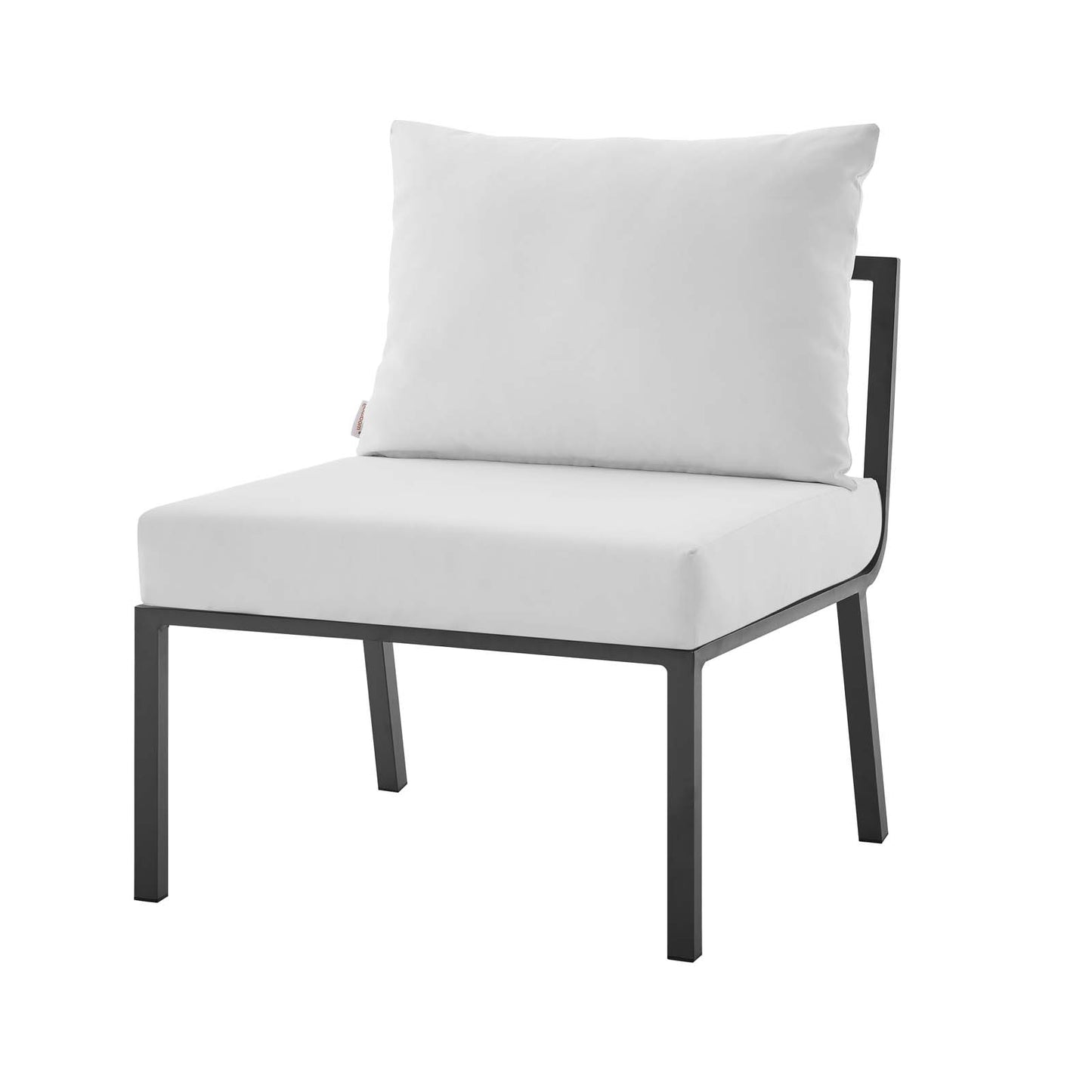 Riverside 4 Piece Outdoor Patio Aluminum Set, Aluminum, Metal, Steel, Grey Gray White, 18436