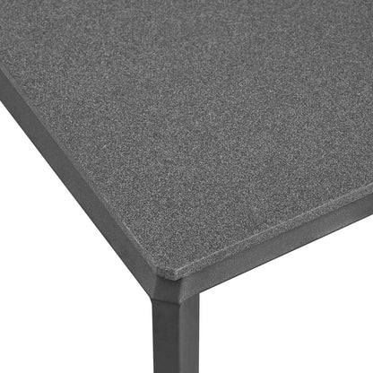 Riverside 5 Piece Outdoor Patio Aluminum Set, Aluminum, Metal, Steel, Grey Gray White, 18468