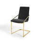 Pitch Performance Velvet Dining Armchair, Velvet, Metal Steel, Gold Black, 18485