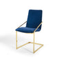 Pitch Performance Velvet Dining Armchair, Velvet, Metal Steel, Gold Blue Navy, 18487