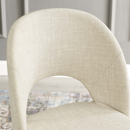 Rouse Upholstered Fabric Dining Side Chair, Fabric, Black Beige, 18492