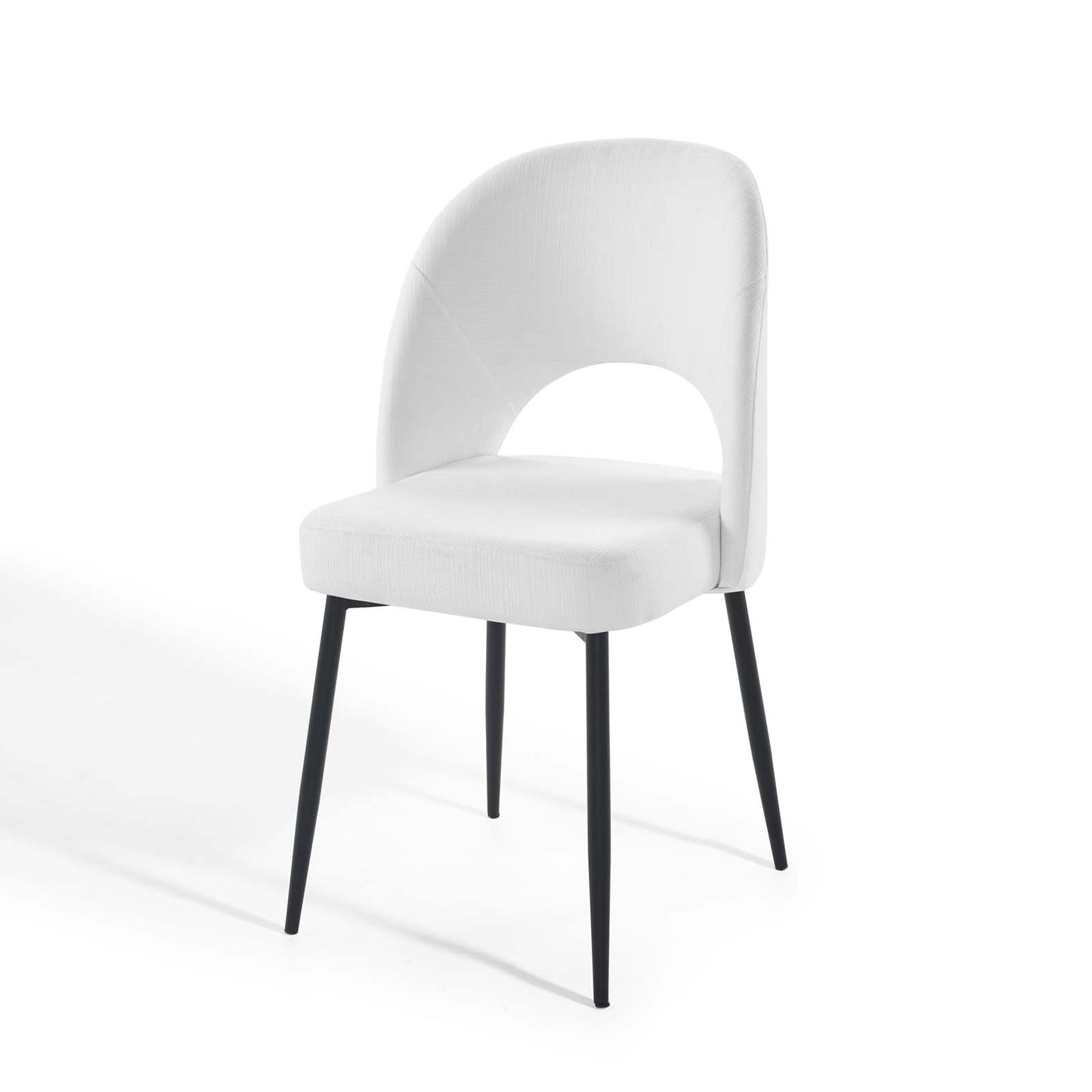 Rouse Upholstered Fabric Dining Side Chair, Fabric, Black White, 18495