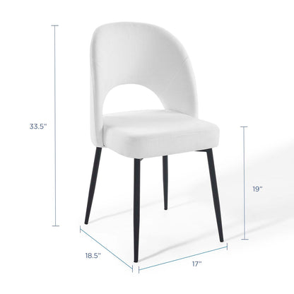 Rouse Upholstered Fabric Dining Side Chair, Fabric, Black White, 18495