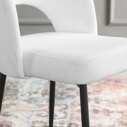 Rouse Upholstered Fabric Dining Side Chair, Fabric, Black White, 18495