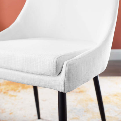Viscount Upholstered Fabric Dining Chairs - Set of 2, Fabric, Metal Steel, Black White, 18533