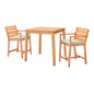Portsmouth 3 Piece Outdoor Patio Karri Wood Bar Set, Wood, Brown Natural Taupe Gray, 18543
