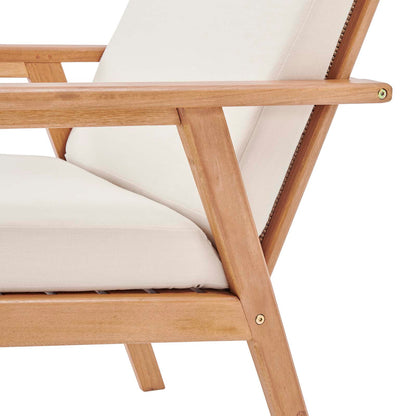 Vero 3 Piece Outdoor Patio Ash Wood Set, Wood, Brown Natural Beige, 18564