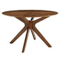 Crossroads 47" Round Wood Dining Table, Wood, Brown Walnut, 18578