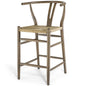 Amish Wood Counter Stool, Wood, Grey Gray, 18581