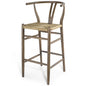 Amish Wood Bar Stool, Wood, Grey Gray, 18583
