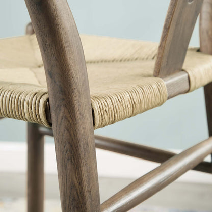 Amish Wood Bar Stool, Wood, Grey Gray, 18583
