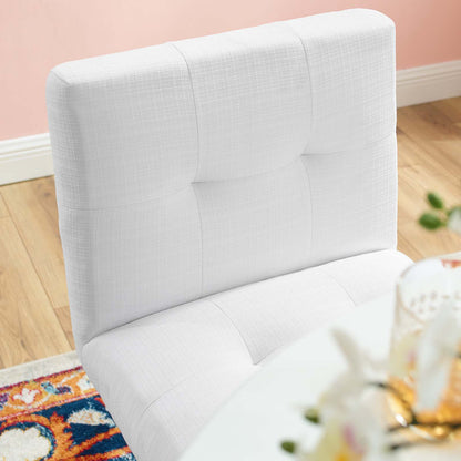 Privy Gold Stainless Steel Upholstered Fabric Counter Stool, Fabric, Metal Steel, Gold White, 18588