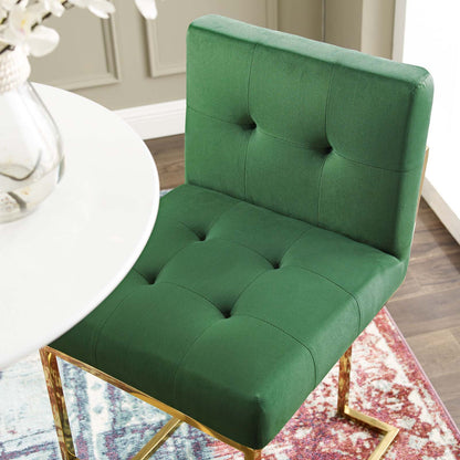 Privy Gold Stainless Steel Performance Velvet Counter Stool, Velvet, Metal Steel, Gold Green, 18591